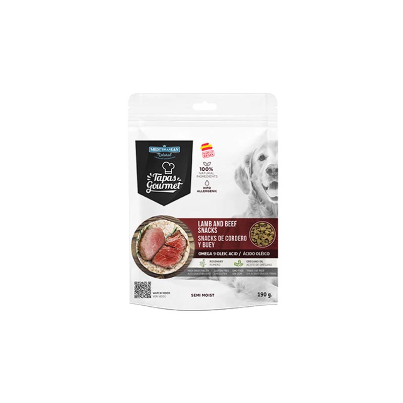 Mediteranean natural poslastice za pse tapas jagnjetina i govedina 190g