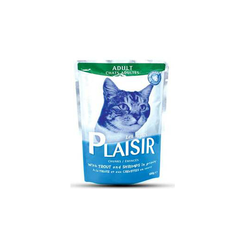 Plaisir  sos za mačke pastrmka škampi 100g