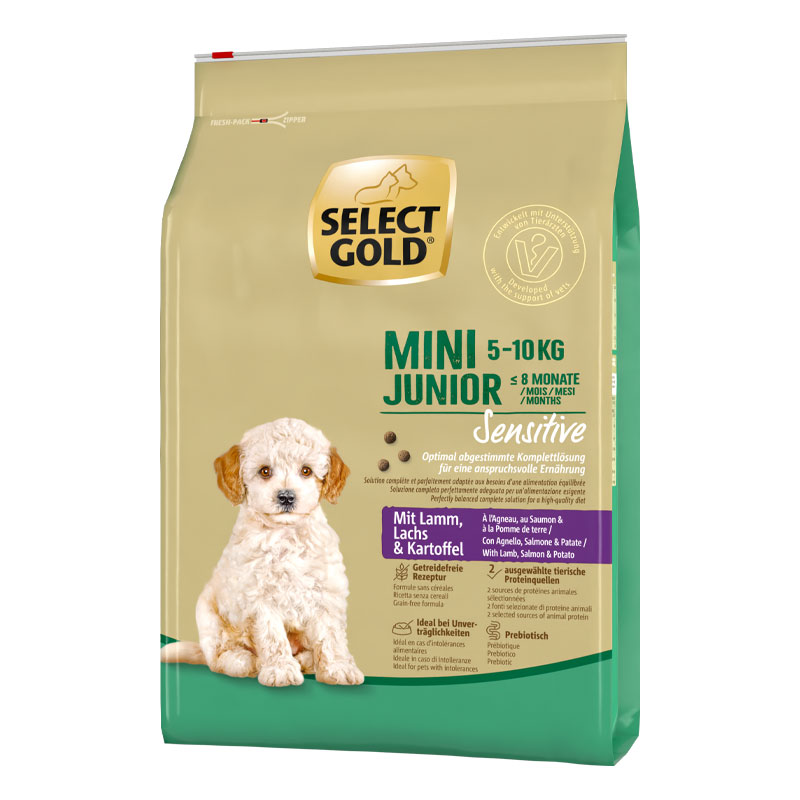 Select Gold mini junior sensitive jagnjetina, losos i krompir