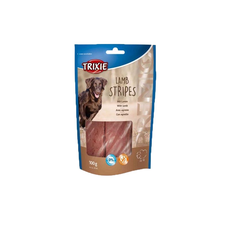 TRIXIE Poslastica za pse Premio Stripes fileti Jagnjetine 100g