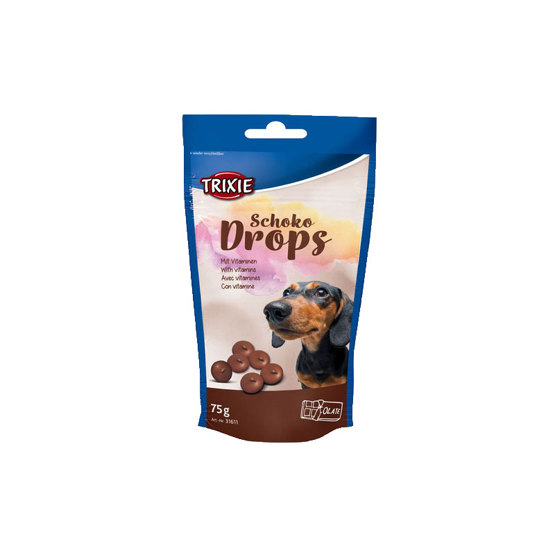 Trixie poslastica za pse schoko drops sa čokoladom 75g