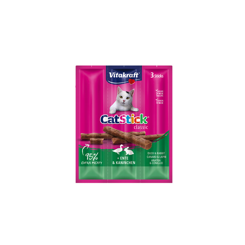 VITAKRAFT poslastica za mačke sticks pačetina/zečetina 18g
