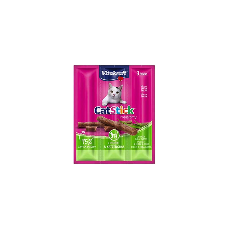 VITAKRAFT poslastica za mačke sticks sa macinom travom i piletinom 18g